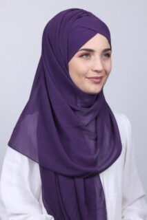Bonnet Shawl Dark Purple - 100285156 - 