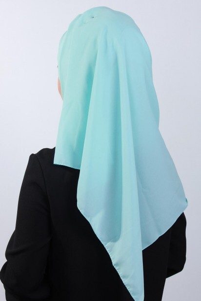 4 Draped Hijab Shawl Water Green
