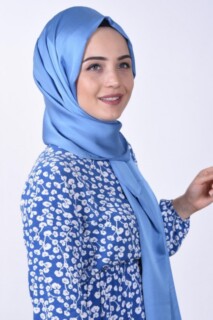 Châle Dubai Soie Gaufré Bleu Bébé - 