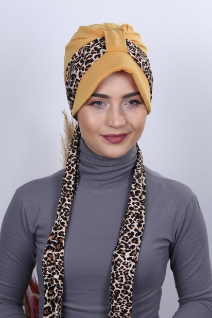 Hat-Cap Style - Scarf Hat Bonnet Mustard Yellow - 100285003 - Hijab