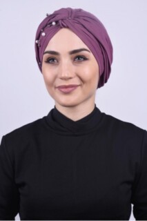 دولاما بونيه لؤلؤية وردة مجففة داكنة - Hijab