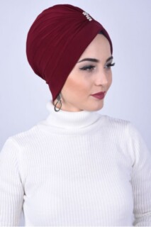 حجر متوسط ​​مرصع بالجواهر أحمر كلاريت - 