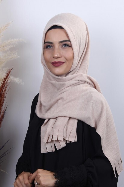 Knitted Shawl - Knitwear Practical Hijab Shawl - 100282927 - Hijab