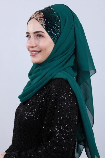 Design Princesse Châle Vert Émeraude - 