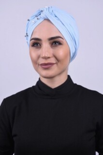 Pearls Dolama Bonnet Baby Blue - 100284971 - Hijab