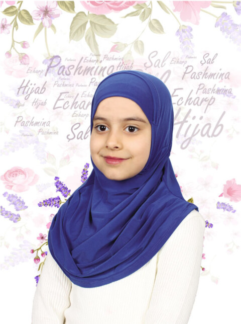 Girls Hijab - Indigo - Code: 78-24 - 100294070 - Hijab