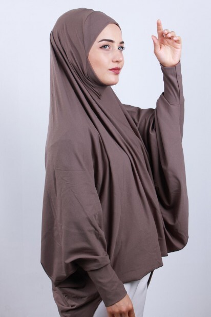 5XL Veiled Hijab Mink