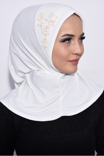 Pratik Pullu Hijab Ekru - 100285499 - 