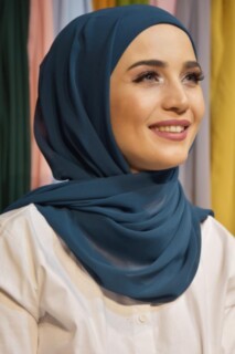 Ready Practical Bonnet Shawl Petrol Blue - 100285537 - 