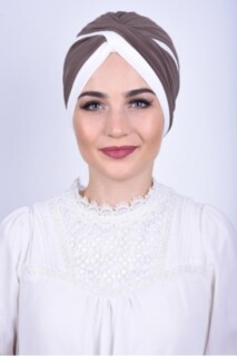 Knot style - Two Color Vera Bone Mink - 100285673 - Hijab