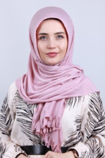 Pleated Hijab Shawl Powder Pink - 100282910 - 