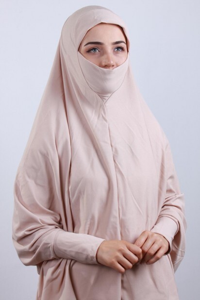 5XL Veiled Hijab Beige - 100285095 - 