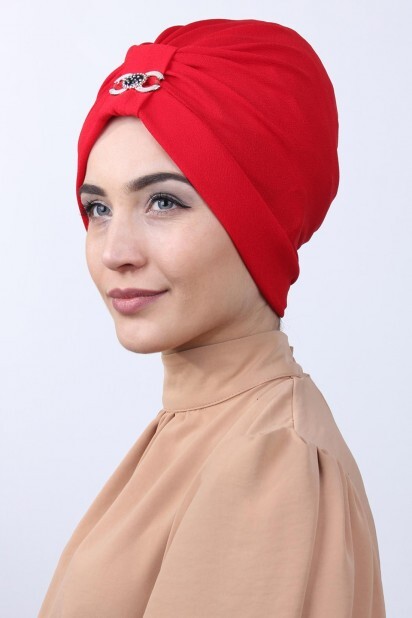 Buckled Double-Sided Bonnet Red