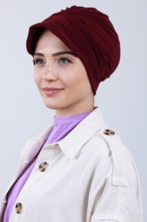 Buckled Hat Bonnet Claret Red - 100285179 - 