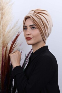 Cross Style - Bonnet Velours 3 Rayures Caramel - Hijab