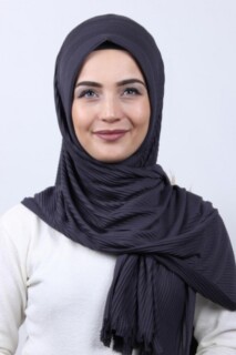 Pleated Hijab Shawl Smoked - 100282913 - Hijab