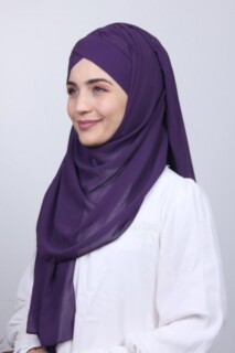 Bonnet Shawl Dark Purple - 100285156 - 