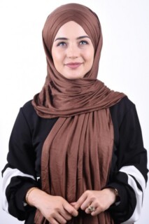 Combed Cotton 3-Striped Shawl Brown - 100285210 - 