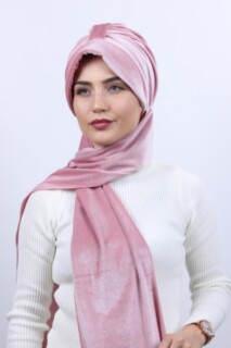 Velvet Shawl Hat Bonnet Powder Pink - 100283135 - 