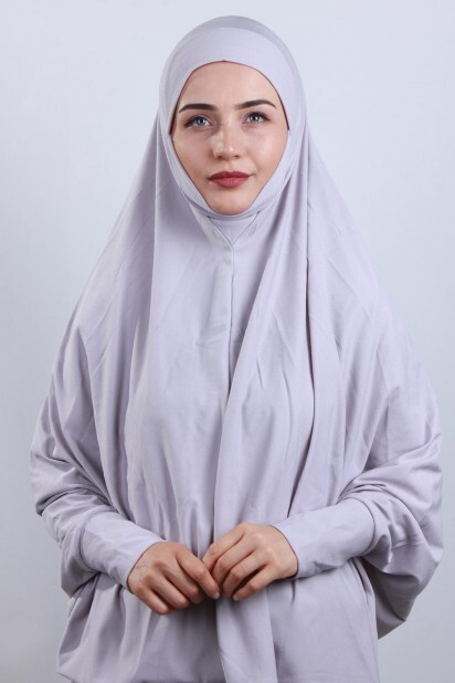 5XL Veiled Hijab Gray - 100285099 - 