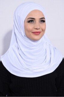 غطاء صلاة بونيه أبيض - Hijab
