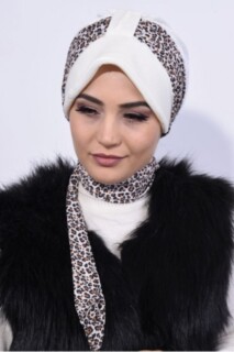 Velvet Scarf Hat Bonnet White