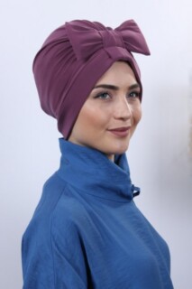 Double-Sided Bonnet with Bow Dried Rose