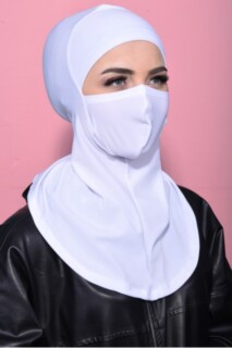 Masked Sport Hijab White - 100285359 - 