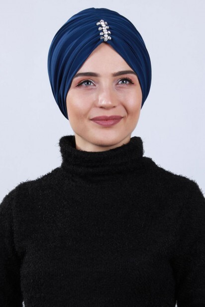 نيلي بونيه مطوي الحجر - 