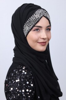 Stone Bonnet Design Shawl Black