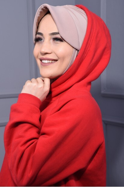 Sports Hat Scarf Beige - 100285630 - 
