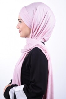 Combed Cotton 3-Striped Shawl Powder Pink - 100285216 - 