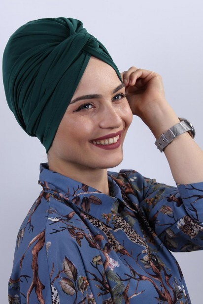 Dolama Bonnet Emerald Green - 100285255 - Hijab