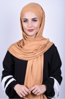 Hijabs Cross Style - Combed Cotton 3-Striped Shawl Caramel - 100285211 - Hijab