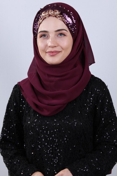 Evening Model - Design Princess Shawl Plum - 100282890 - Hijab