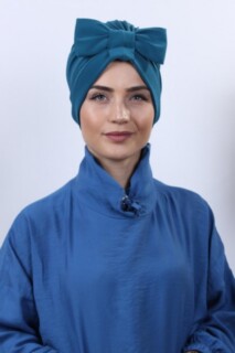 Papyon Model Style - Bowtied Double-Sided Cap Petrol Blue - 100285295 - Hijab