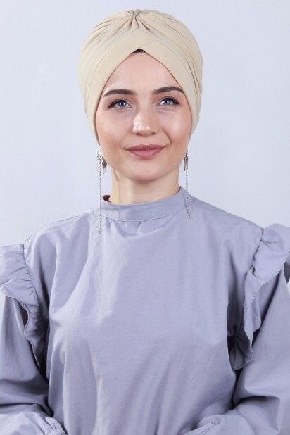 Double Side Bonnet - Nevrulu Double-Sided Bonnet Beige - 100285418 - Hijab