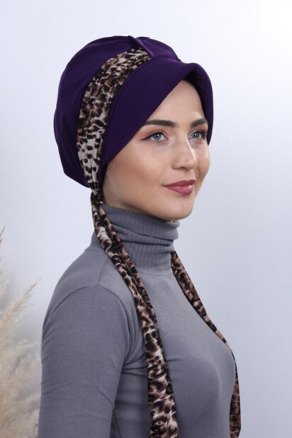 Scarf Hat Bonnet Purple - 100284994 - 