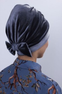 Velours Noeud Os Anthracite - 