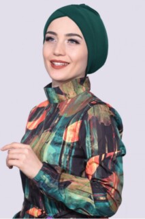 Cross Style - قبعة البركة الزمرد الأخضر - Hijab