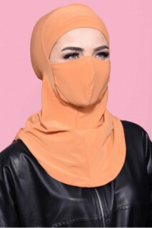 Hijab Sport Masqué Jaune Moutarde - 