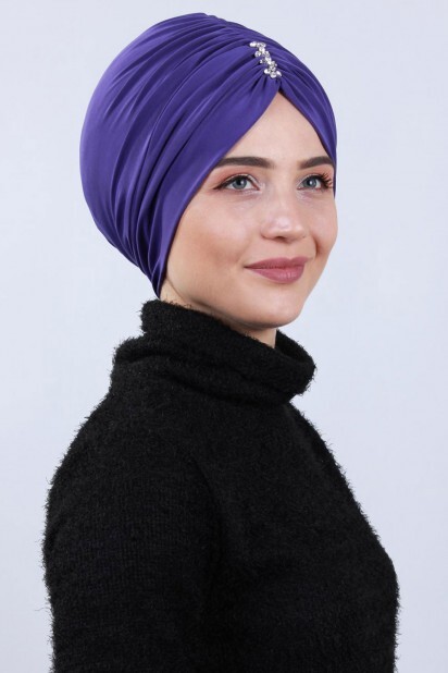 حجر بونيه مطوي أرجواني - 