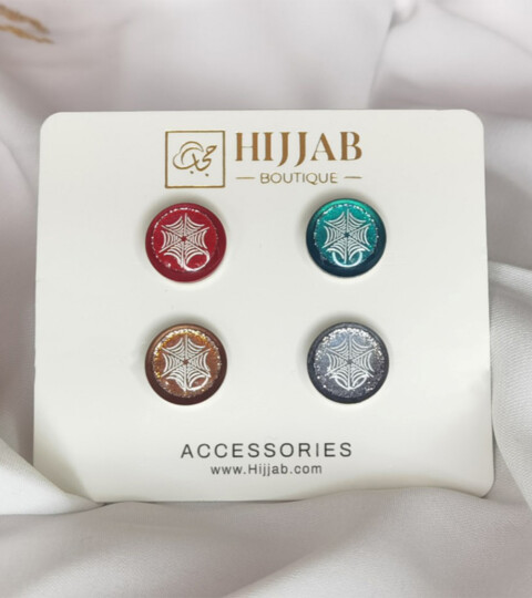 4 pièces (4 paires) islam femmes écharpes broche magnétique broche