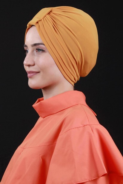 Bonnet Double Face 3 Bandes Jaune Moutarde - 