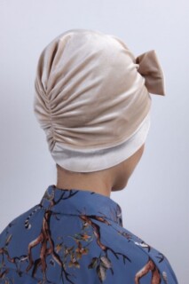 Velours Noeud Os Beige - 