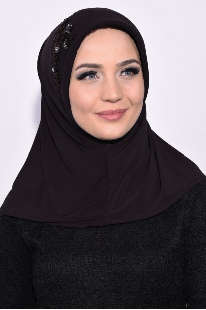 Practical Sequin Hijab Bitter Brown