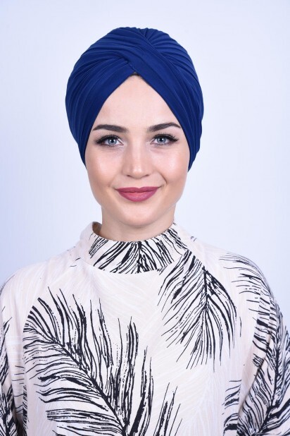 Bonnet & Turban - Vera Outer Bone Saxe Bleu - Hijab