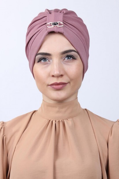 Buckled Double-Sided Bonnet Dried Rose - 100285173 - 