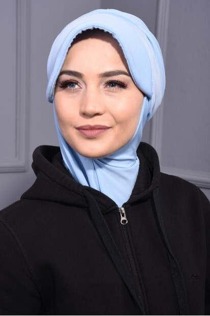 Sports Hat Scarf Baby Blue - 100285629 - 