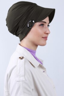 قبعة ملتوية بونيه كاكي - Hijab